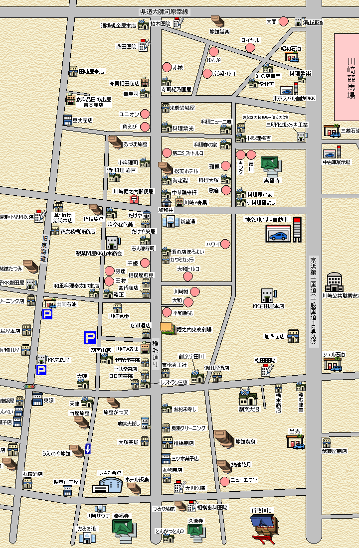 1970年の堀之内トルコ風呂MAP