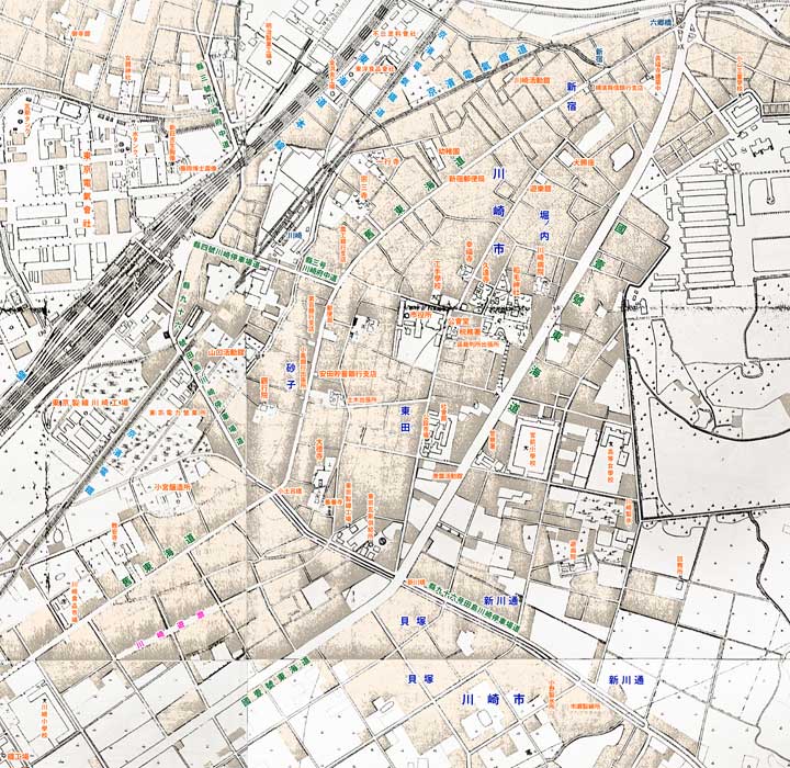 大正15年の川崎MAP